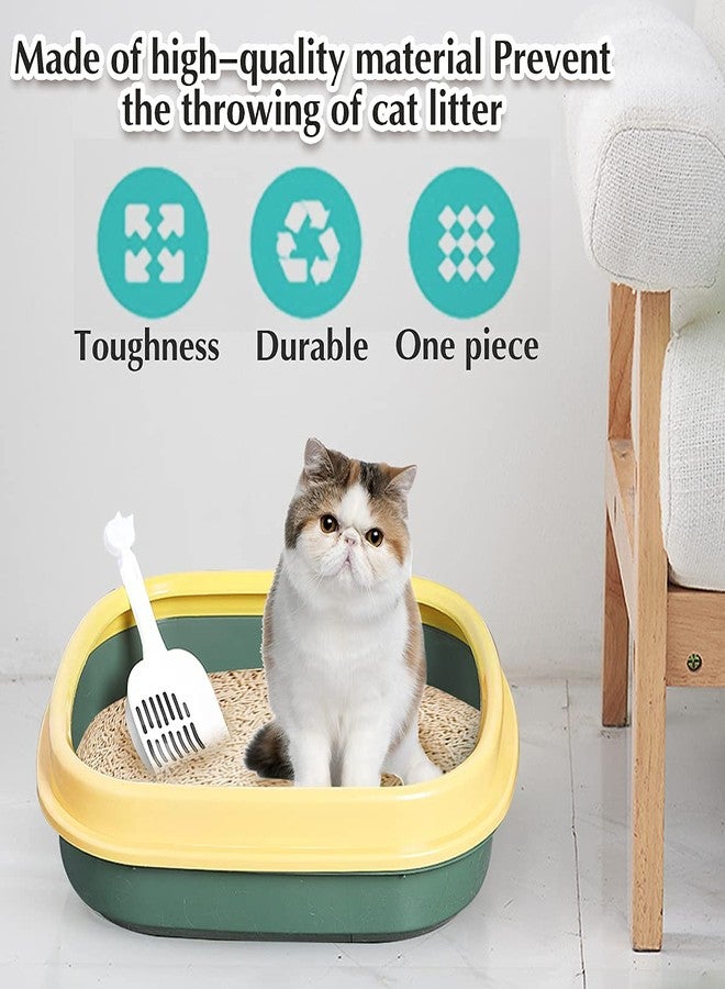 Pups&Pets Cat Litter Tray with Rim/Semi Closed Style of Cat Litter Basin (Green) - Image 3
